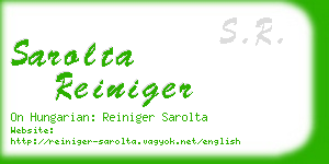 sarolta reiniger business card